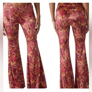 FREE PEOPLE Hold Me Closer velvet printed flares NWT - XS